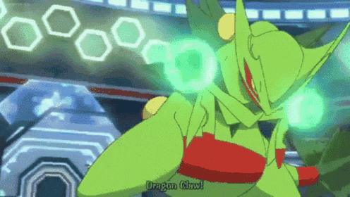 a cartoon of a green monster with the words dragon claw written on it