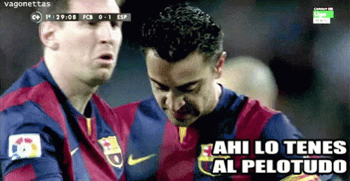 Ahi Lo Tenes Al Pelotudo GIF - Pelotudo Messi Xavi GIFs