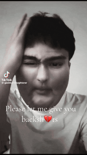 a black and white photo of a man asking for backshots
