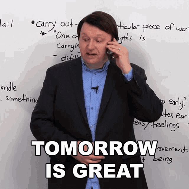 Tomorrow Is Great Alex GIF - Tomorrow Is Great Alex Learn English With Alex GIFs