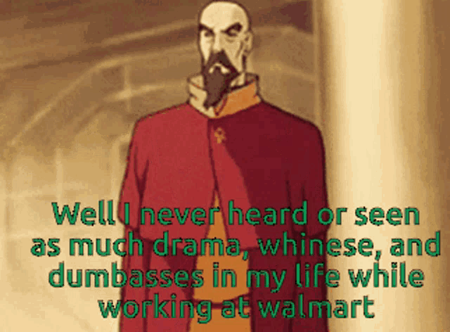 a cartoon of a man with a beard and the words well i never heard or seen