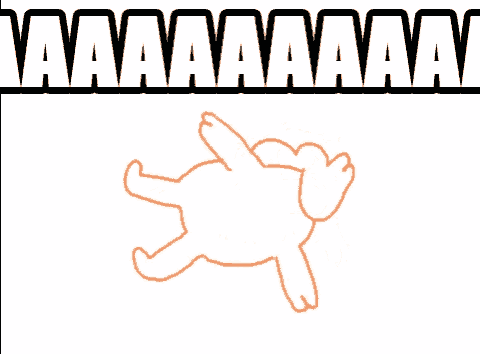 a drawing of a cat laying on its back with the words " aaa " behind it