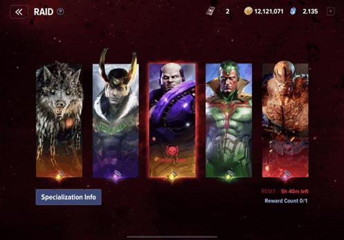 a screenshot of a video game that says raid on the top