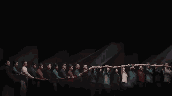a group of people are holding hands in a circle with the word pegangan written above them