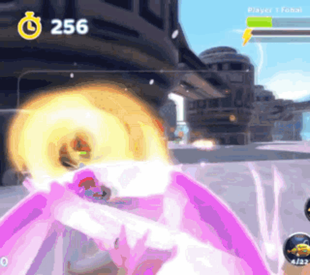 a screenshot of a video game with a score of 256 points