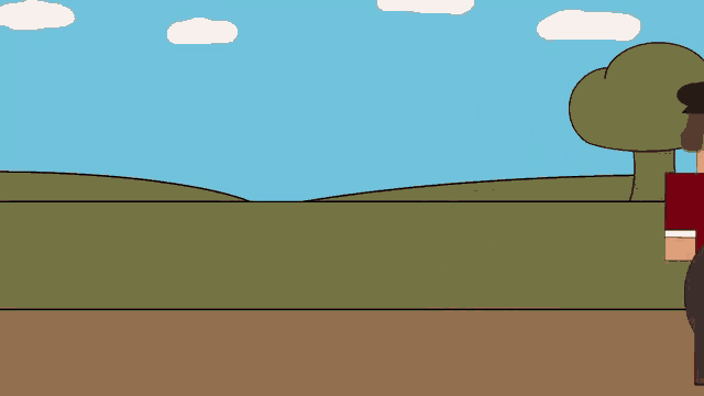 a cartoon of a man riding a horse with a briefcase