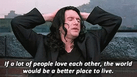Tommy Wiseau Love Each Other GIF - Tommy Wiseau Love Each Other The Room GIFs