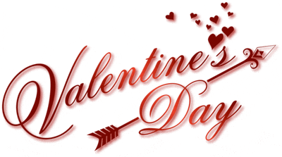 the word valentine 's day is written in red