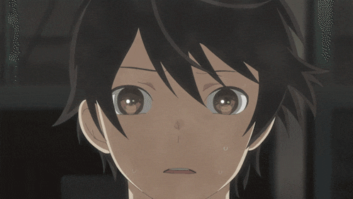 a close up of a person 's face with tears coming out of their eyes