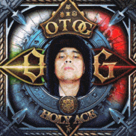 oto holy ace album cover with a man in a hoodie