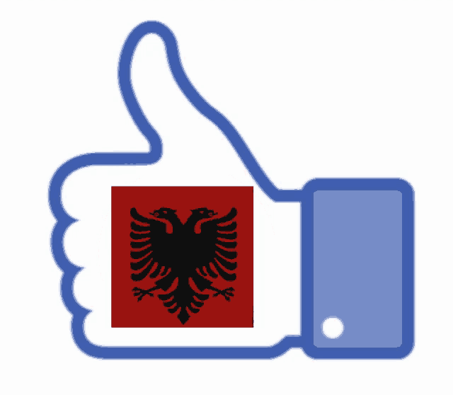 a thumbs up with an eagle in the middle