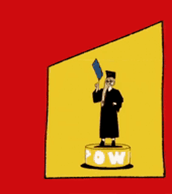 a cartoon of a boxing glove with the word pow written on it