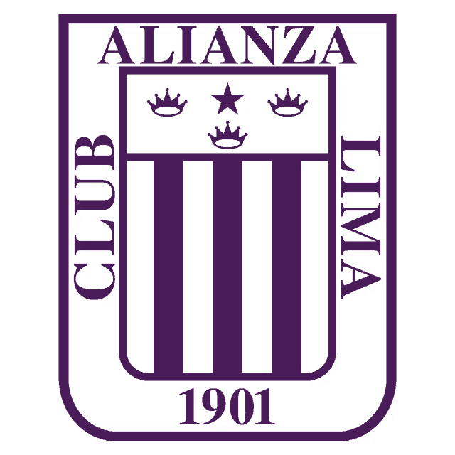 a purple and white logo for alianza club lima 1901
