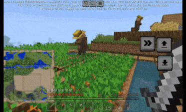 a screenshot of a minecraft game shows a few buttons including one that says ' download '
