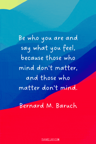 a quote from bernard m. baruch is displayed on a colorful background