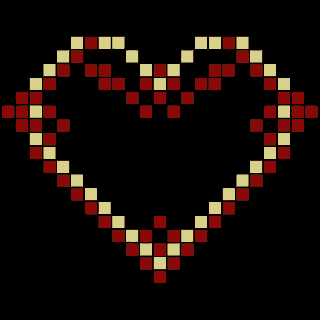 a pixelated heart with the words " bepho libe " written inside of it