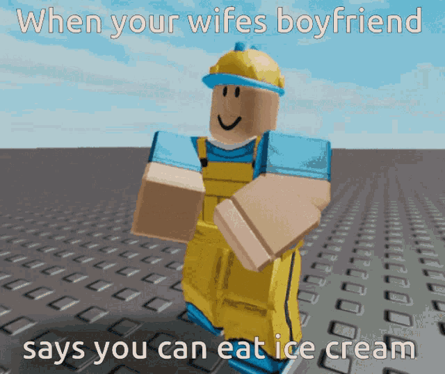 When Your Wifes Boyfriend Says You Can Eat Ice Cream GIF - When Your Wifes Boyfriend Says You Can Eat Ice Cream Roblox GIFs