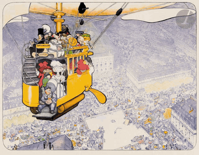 a cartoon drawing of a hot air balloon with a sign on the side that says " bathinghouse "
