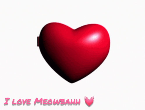 a heart shaped mirror with a picture of a girl and the words " i love meowbahn "