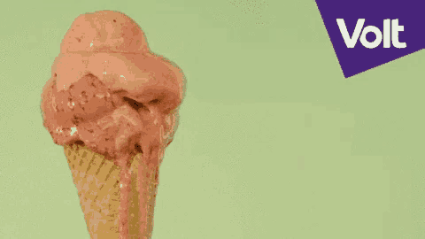 a picture of an ice cream cone with the words voll in the background