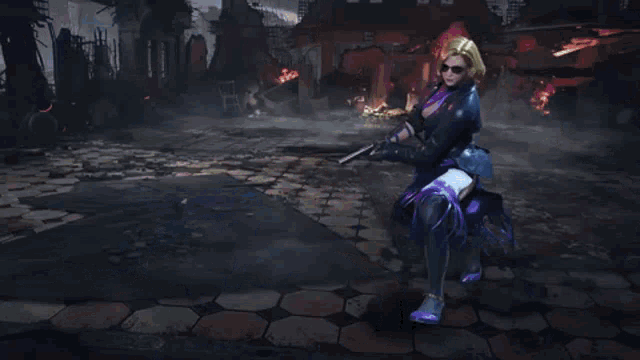 a woman holding a gun with the words " going somewhere " on the bottom
