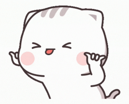 a cartoon cat is making a funny face and covering his ears