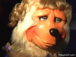 a close up of a stuffed animal with makeagif.com written on the bottom of the image