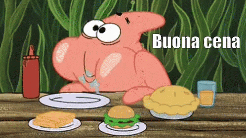 Buona Cena GIF - Spongebob Dinner Time Eating GIFs