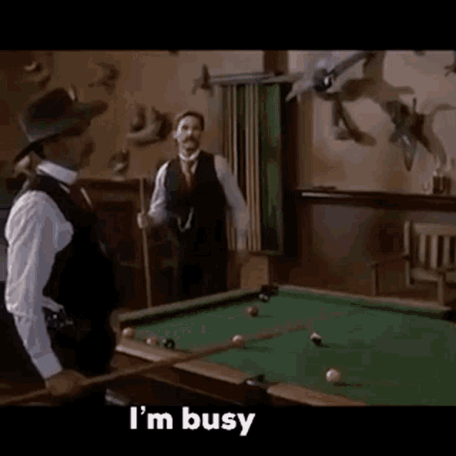 Im Busy Tombstone GIF - Im Busy Tombstone Billiards GIFs