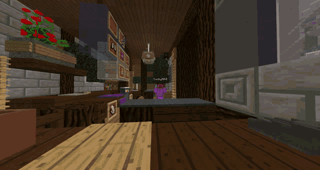 a screenshot of a minecraft game with the name duckyn64 on it