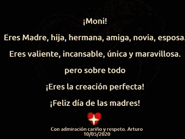 a picture of a heart with the words " moni " written on it