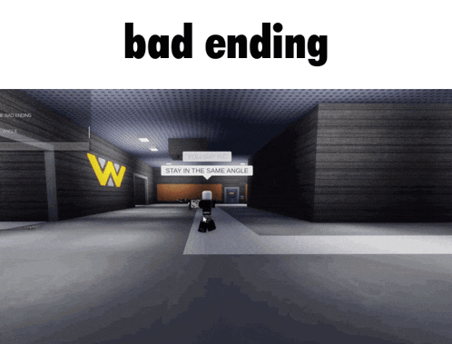 a screenshot of a video game with the words bad ending above it