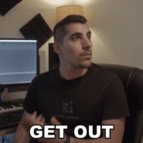 Get Out Rudy Ayoub GIF - Get Out Rudy Ayoub Leave Me Alone GIFs