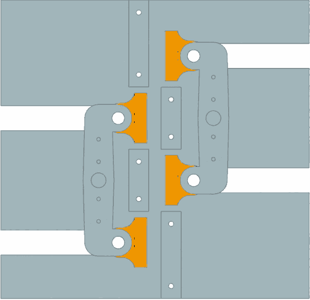 a drawing of a mechanical device that looks like a sliding door