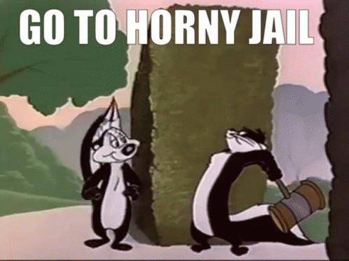 Go To Horny Jail Pepe Le Pew GIF - Go To Horny Jail Pepe Le Pew Looney Tunes GIFs