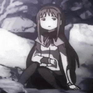 a black and white drawing of a girl sitting in the snow .