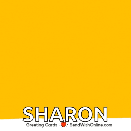 a yellow background with the words congratulations sharon on it