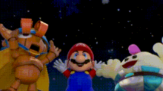 a group of stuffed animals are standing next to each other in the dark .