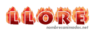 the word llore is on fire with flames around the letters