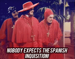 Spanish Inquisition Surprise GIF - Spanish Inquisition Surprise Monty Python GIFs