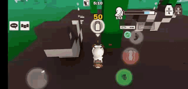 a screenshot of a video game with a cow and a bottle of milk in the background .