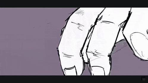 a drawing of a person 's hands holding each other