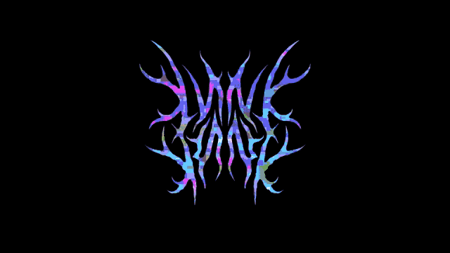 a black background with a colorful design that says ' dark ' on it