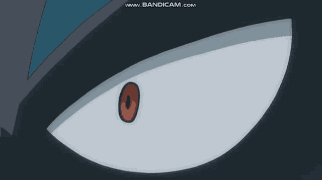 a close up of a cartoon character 's eye with the words www.bandicam.com in the corner
