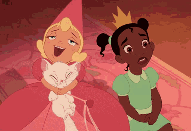 a cartoon of a girl with a crown on her head
