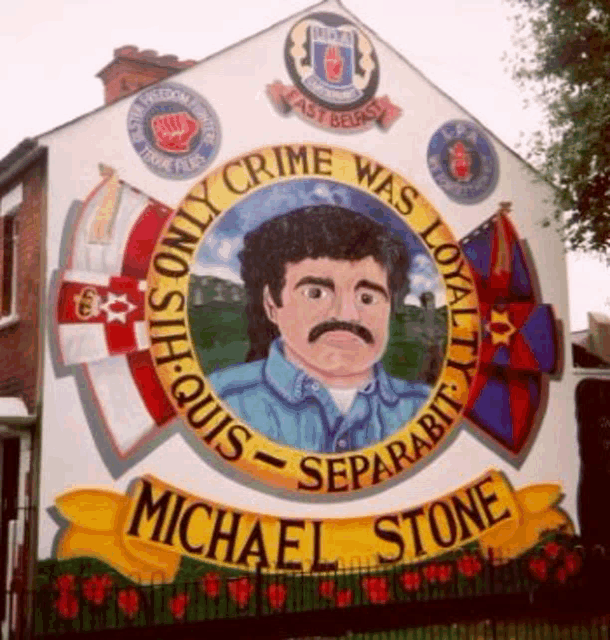 a mural of a man with a mustache and the words " crime was loyalty "