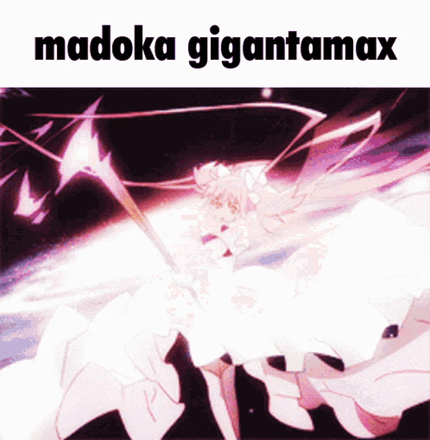 a picture of a girl with the word madoka on it