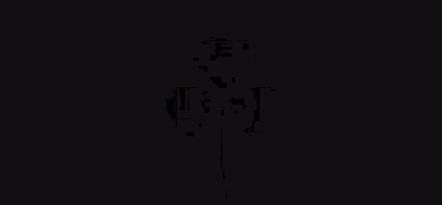 a silhouette of a four leaf clover on a beige background