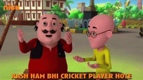 Kash Ham Bhi Cricket Player Hote Motu GIF - Kash Ham Bhi Cricket Player Hote Motu Patlu GIFs