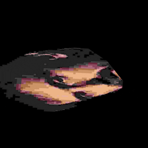 a pixel art drawing of a person 's face with the letter o visible